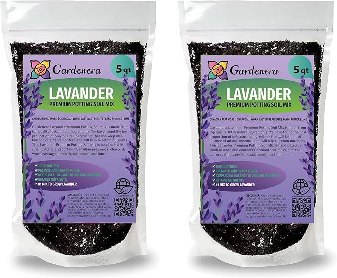 Gardenera Lavender Potting Mix - Crafted for Superior Performance and Fragrance - 10 QUARTS