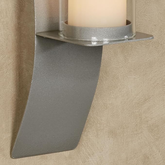 Sinuous Wall Sconce Pair Silver