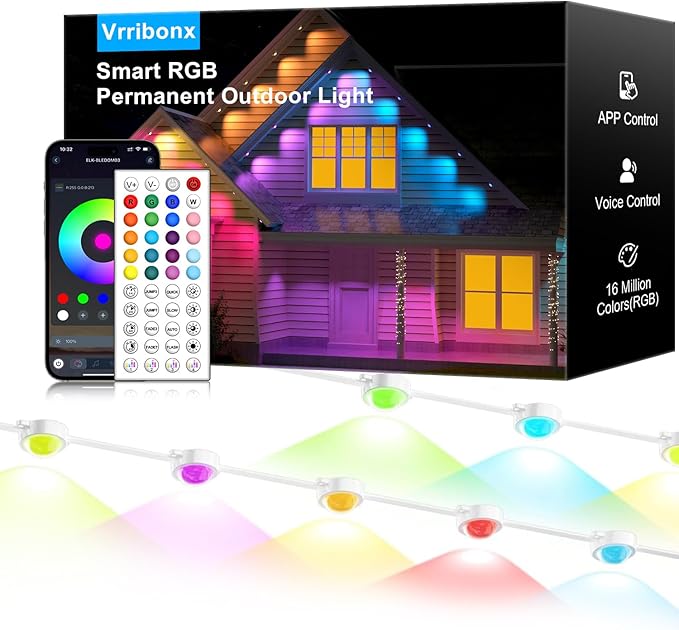 150FT Permanent Outdoor RGB Lights