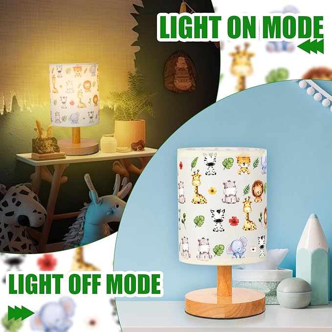 VIHOSE Safari Animal Kids Table Lamp
