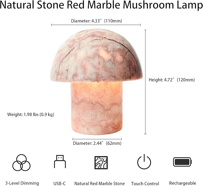 Marble Mushroom Table Lamp
