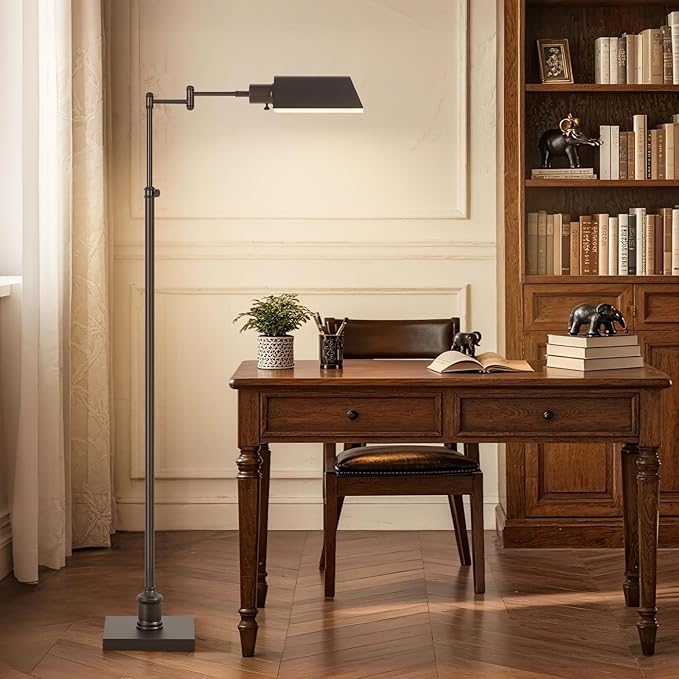 GyroVu Traditional Height Adjustable Pharmacy Floor Lamp