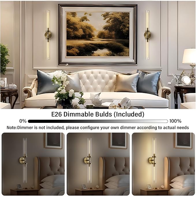 Brass Wall Sconce, Bathroom Vanity Light Fixtures, Modern Wall Lights