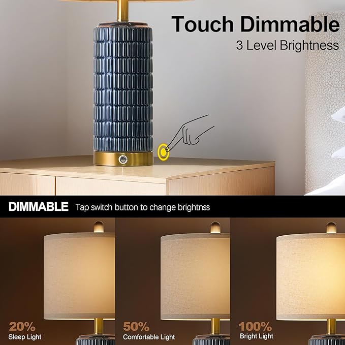 PoKat Touch Bedside Table Lamps