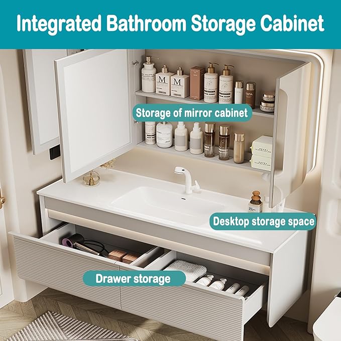 40IN Floating Bathroom Vanity