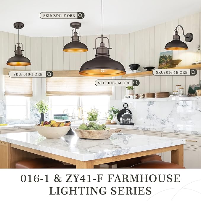 zeyu 11" Farmhouse Barn Light, Vintage Wall Light Sconce