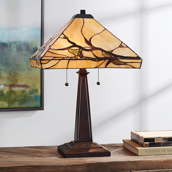 Robert Louis Tiffany Budding Branch Mission Tiffany Style Table Lamp 24" High