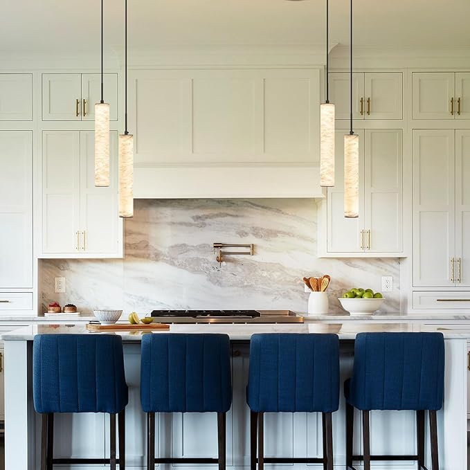 LMQNINE Natural Alabaster Pendant Lights