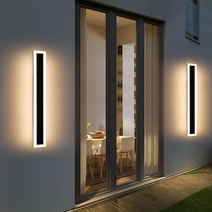 Upgrade Widened 2 Pack Modern Outdoor Wall Lights, 39.3inch Long Linear LED