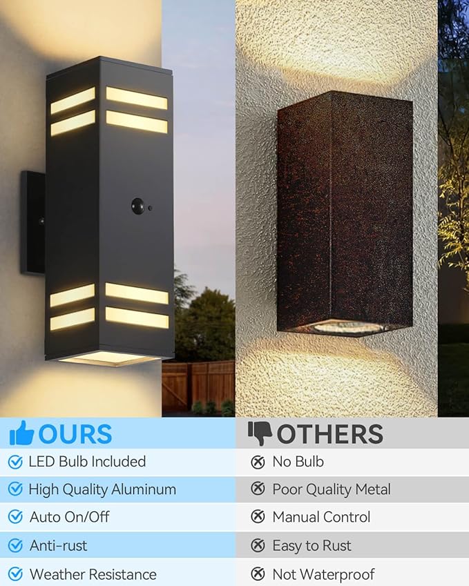 Motion Sensor Outdoor Lights, Modern Outdoor Wall Lights