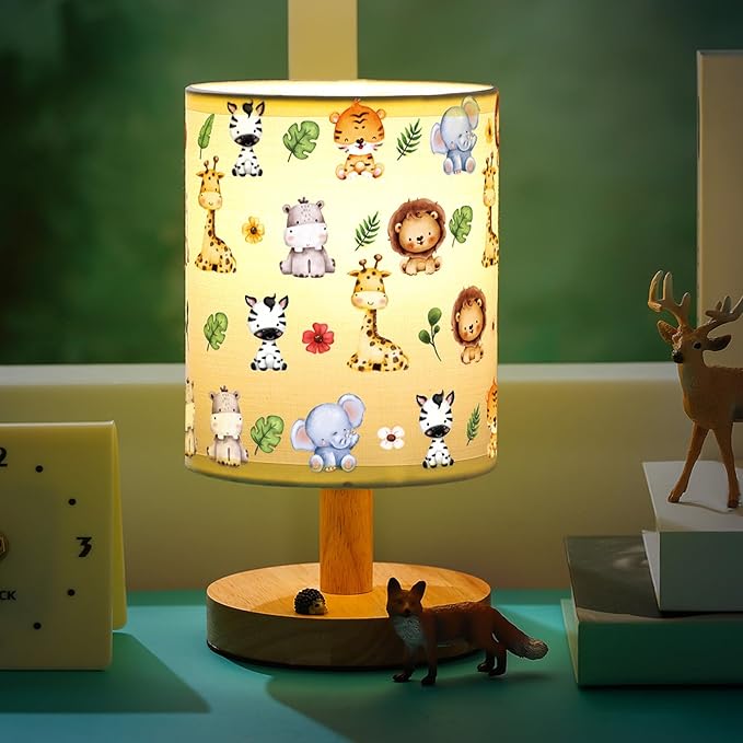 VIHOSE Safari Animal Kids Table Lamp