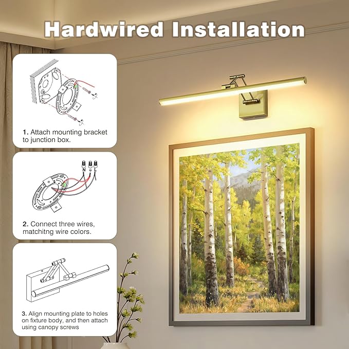 Joossnwell Hard-Wired Picture Light