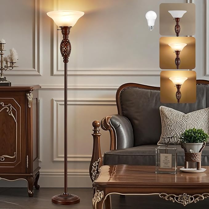 70" Torchiere Floor Lamp with NightLight