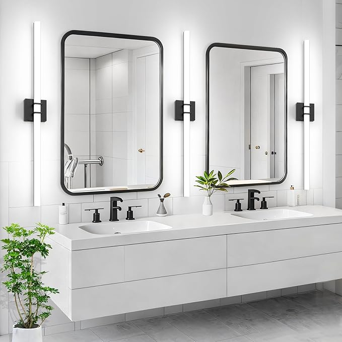 Modern Black Vanity Light Bar 40 Inch, 30W 5CCT Dimmable Bathroom Light