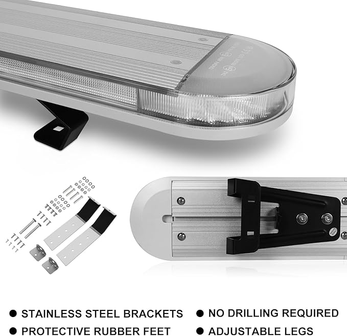 ASPL 48" High-Intensity LED Low Profile Roof Mount Emergency Warning Security