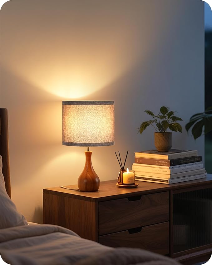 Small Table Lamp, 14.2" Cute Little Desk Lamp
