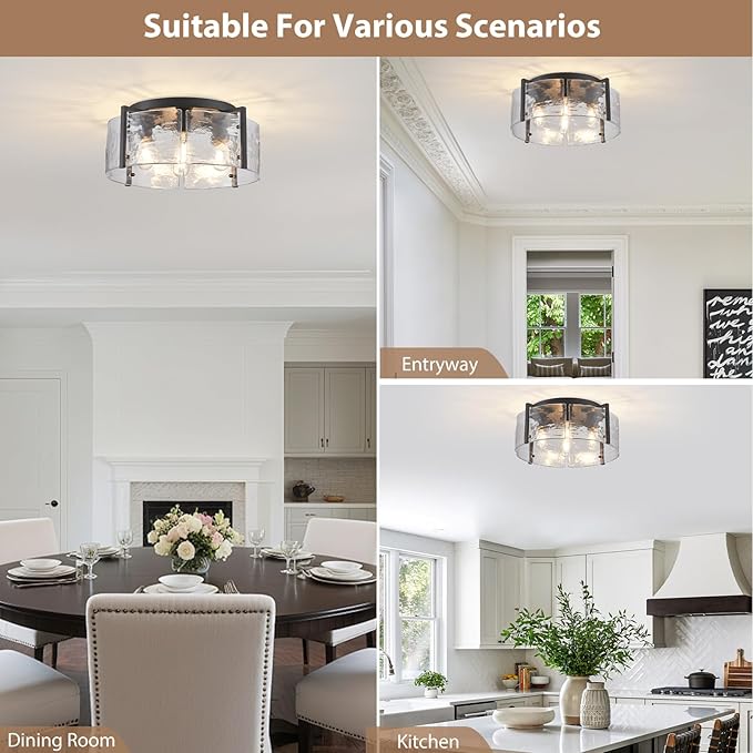 17.3“ Semi Flush Mount Ceiling Light Fixture