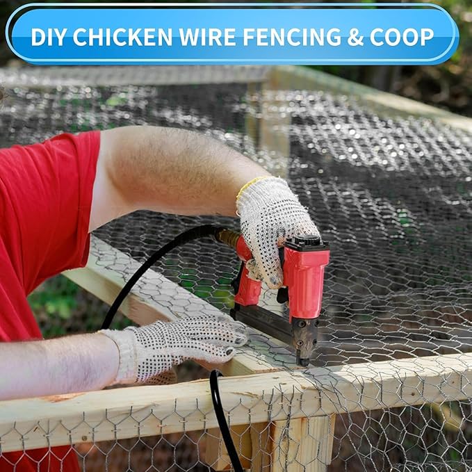 12'' x 50' Black Chicken Wire Mesh Fence, 15 Gauge Galvanized Poultry Netting and 2 inch Garden Mesh Fence Roll, Chicken Wire for Floral Arrangements/Crafts/Farm/Livestock/Pet Protection