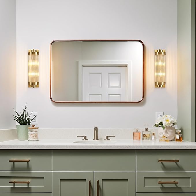 Gold Wall Sconces Set of Two