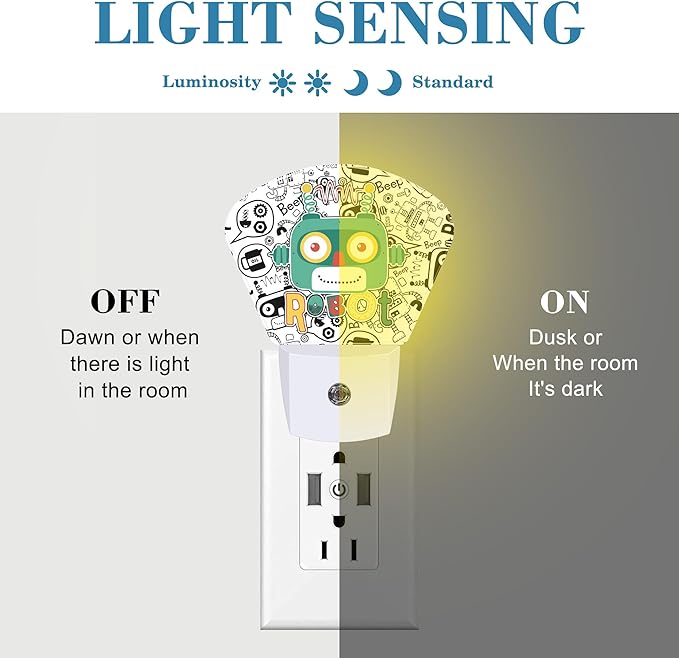 Funny Cartoon Robot Night Light