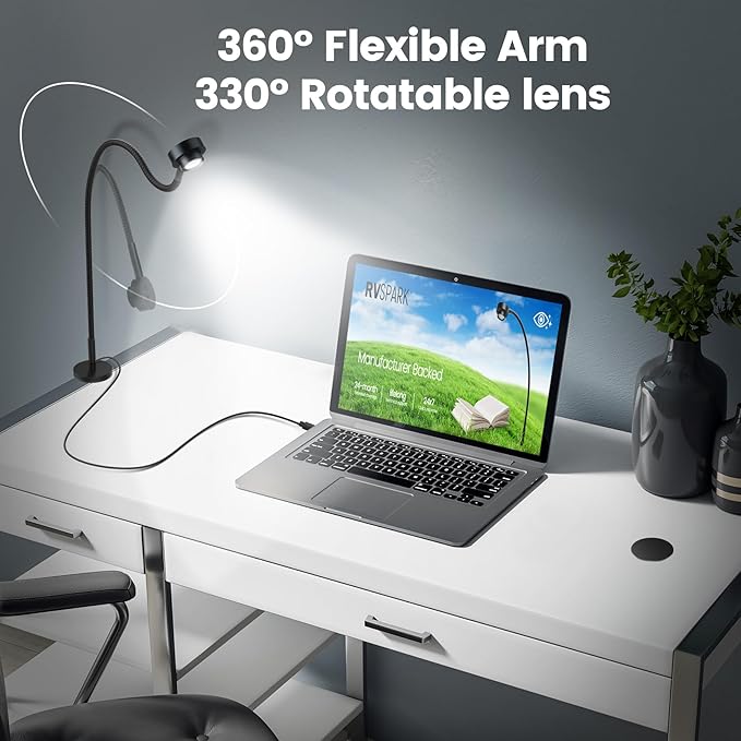 Flexible Reading Light, Book Light, Desk Lamp, Magnetic Base, 3 Color Dimmable