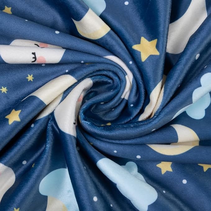Baby Blankets for Unisex Boys Girls, Super Soft Nursery Minky Blankets, 30 x 40 inch Outer Space Printed Bed Throws Newborn (Night Sky)