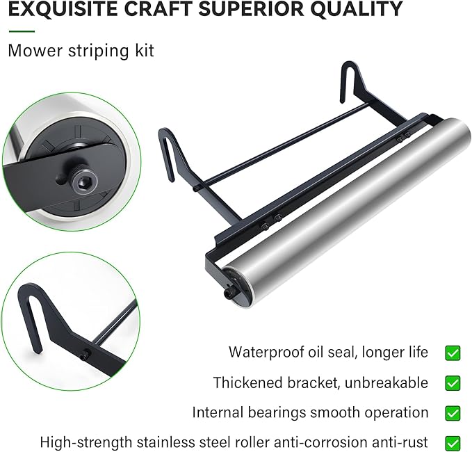 EGO 21inch Walk Behind Mowers Lawn Striping Kit,Heavy-Duty Design Stainless Steel Drum,Suitable for Easily Achieving Professional Level Lawn Patterns