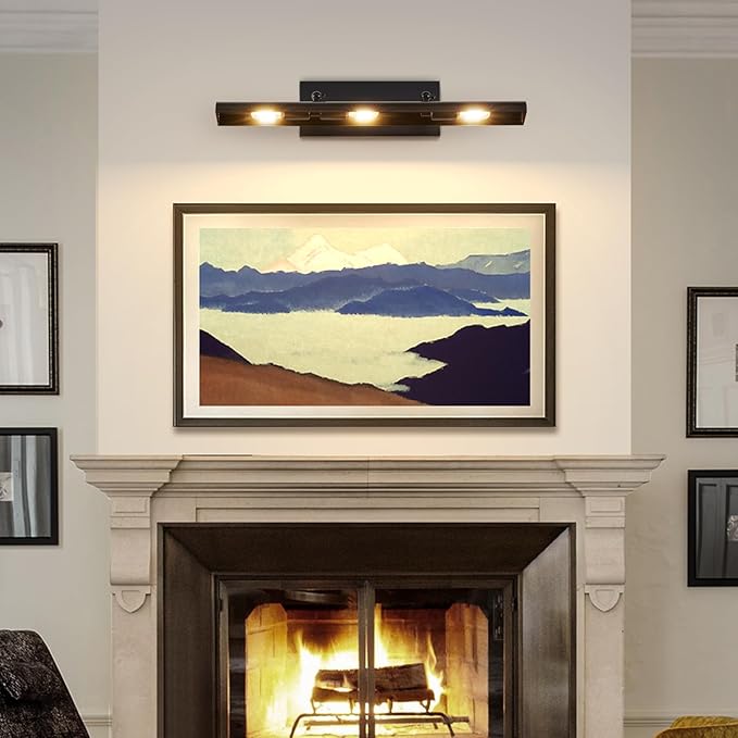 BELS Picture Lights for Wall Hardwired, 3-Light 2700k, Non-Dimmable, 270°
