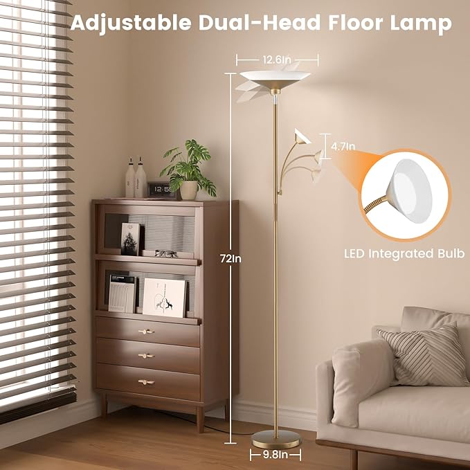 Gold Torchiere Floor Lamp