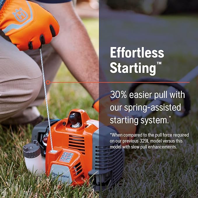 Husqvarna 330LK Gas String Trimmer, 28-cc 2-Cycle, 20-Inch Straight Shaft Gas Weed Eater with Rapid Replace Trimmer Head for Seamless String Reloading, 970545002