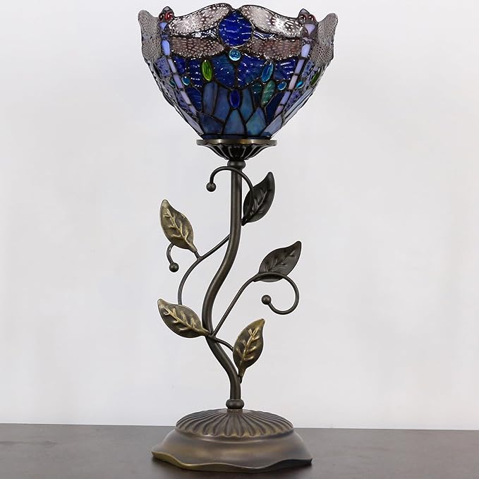 Small Tiffany Lamp Stained Glass Table Lamp Uplight Accent Lamp