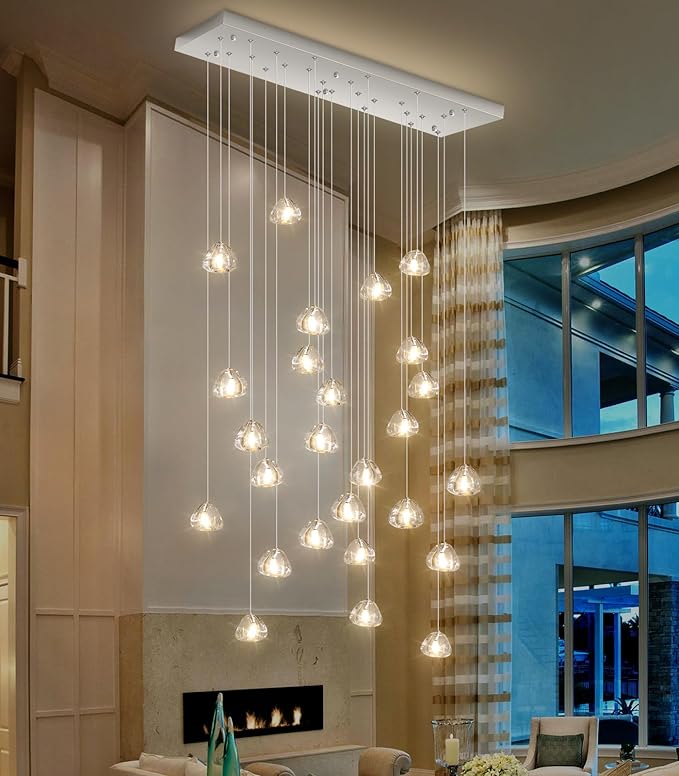LED Rectangular Glam Chandeliers