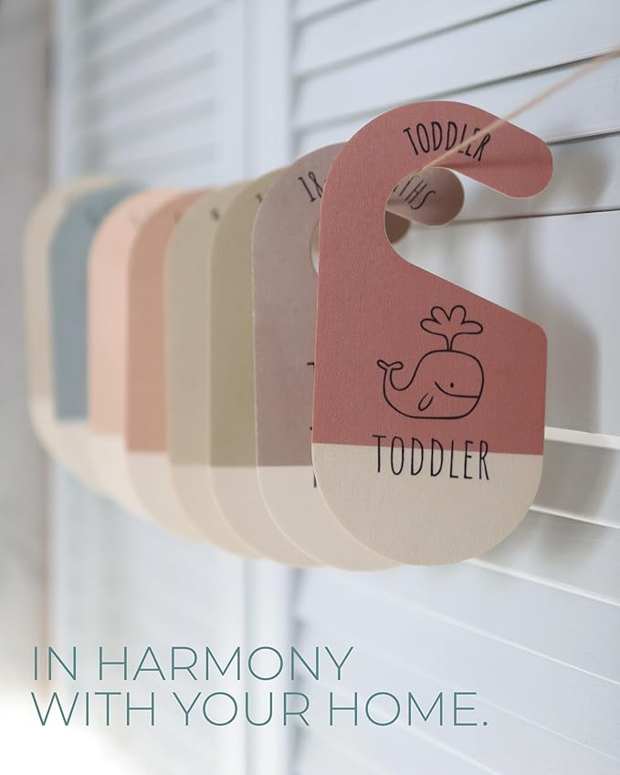 Baby Clothes Dividers For Closet - Wooden Baby Clothes Organizer Dividers for Boy & Girl, 8 Baby Closet Dividers by Size - Ideal Clothing Organizers