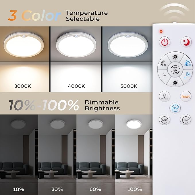 2Pack Motion Sensor Ceiling Light