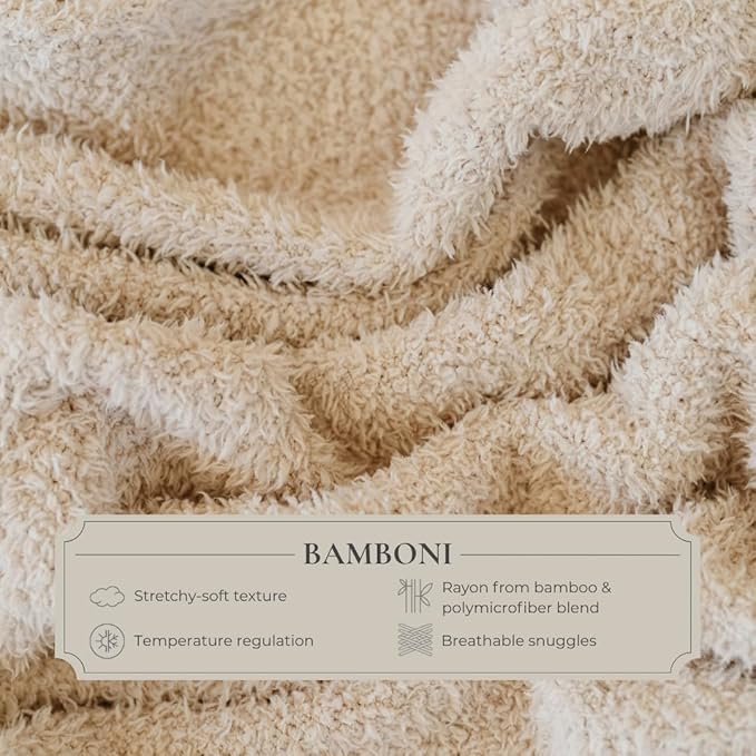 SARANONI Bamboni Luxury Throw Blanket | Oversized Super Soft Plush Home Decorative Comfy Blankets for Couch or Bed | Sky Blue - X-Large 60” x 80”