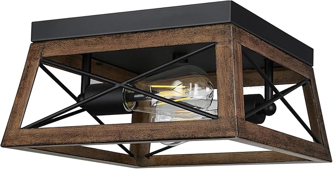DEWENWILS Farmhouse Flush Mount Ceiling Light