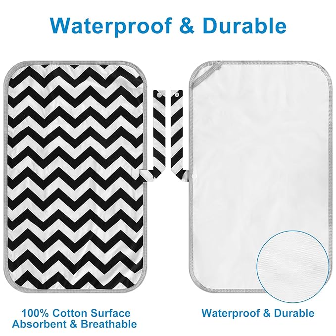 Accmor Portable Diaper Changing Pad, Foldable Waterproof Baby Changing Mat for Diaper Bag, Compact, Lightweight, Baby Changing Mat for Travel