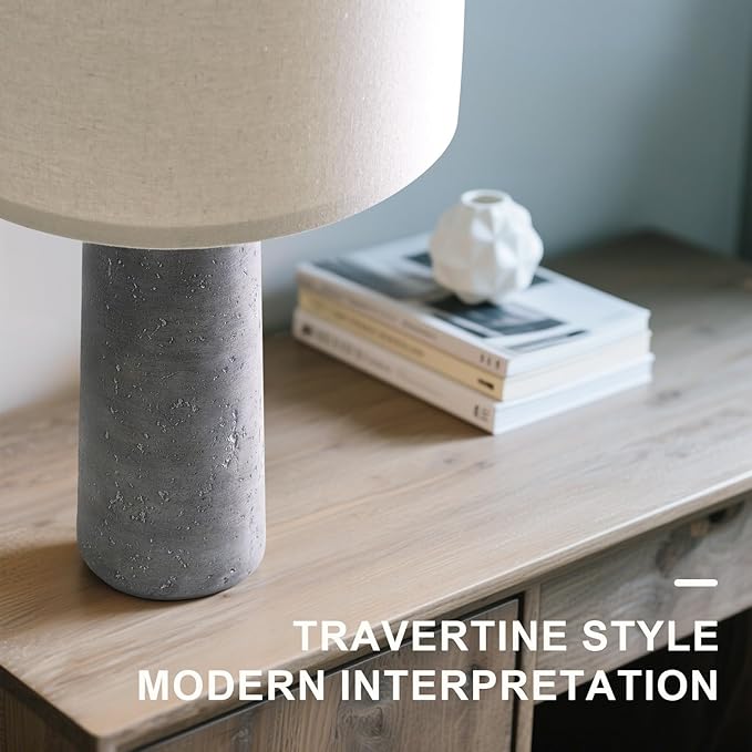 BOBOMOMO 27.25" Modern Table Lamp Set of 2, Lamps