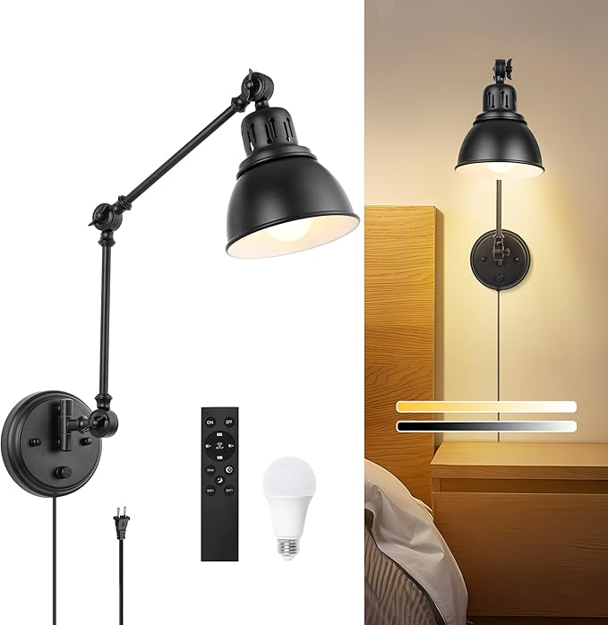 1 Pack Plug in Wall Sconce
