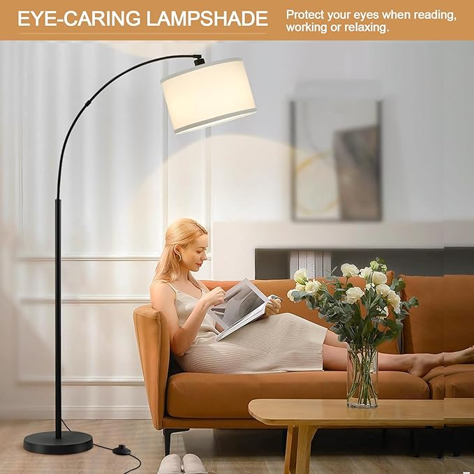 Luvkczc 71" Arc Floor Lamp for Living Room