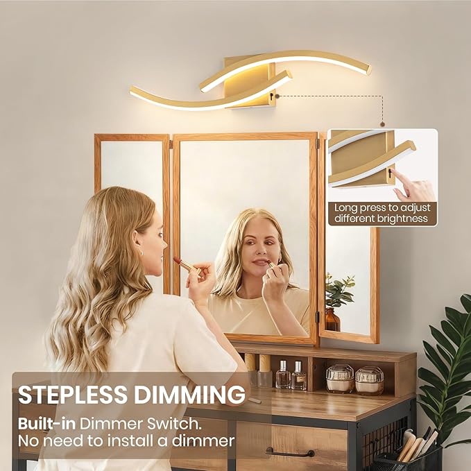23.62 inch Vanity Light for Bathroom Lighting Fixtures Over Mirror Dimmable