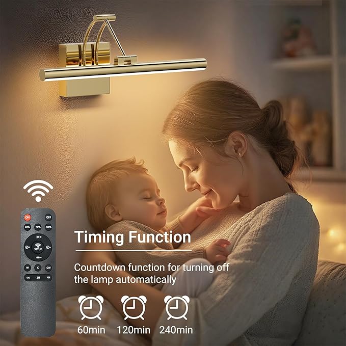 Tipace Hardwired Gold Picture Lights