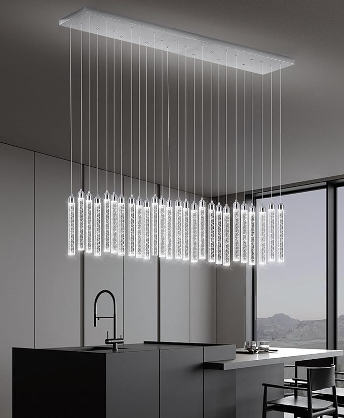 Rectangular Chandeliers 26-Lights Long Light