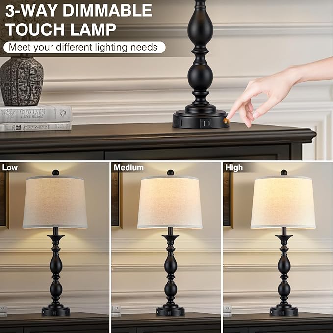 28" Tall Modern Table Lamps Set of 2