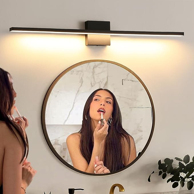 Bathroom Light Fixtures Over Mirror, 36 Inch Black Bathroom Vanity Light