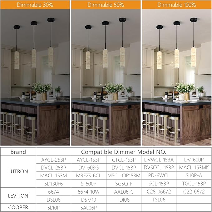 LMQNINE Natural Alabaster Pendant Lights