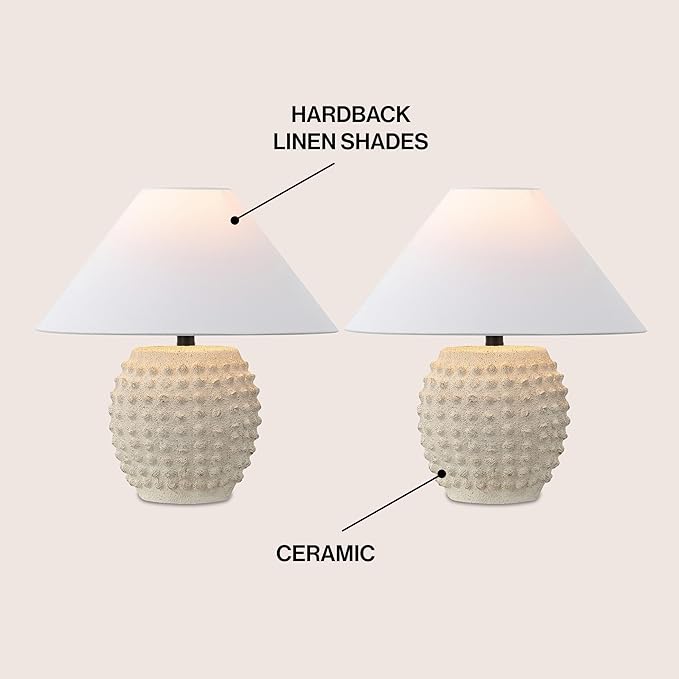 JONATHAN Y JYL5601B-SET2 Effie 18.25" Minimalist Scandinavian Ceramic/Iron