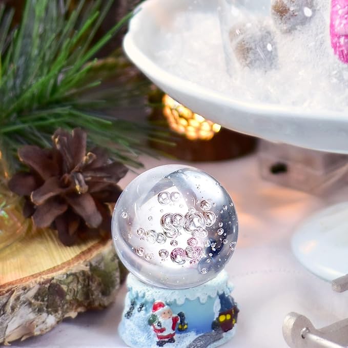 uxcell 40mm/1.6" Crystal Sphere Ball Ice Cracked Glass Solid Decorative Sphere Crystal Ball Prop Ornament for Feng Shui Divination Fortune Telling Tabletop Fountain Decoration, Amber