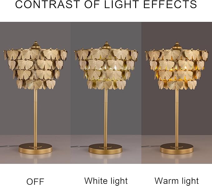 TOCHIC 3 Lights Table Lamp for Living Room, Home Office