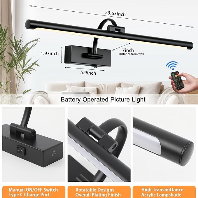 Picture Light Battery Operated